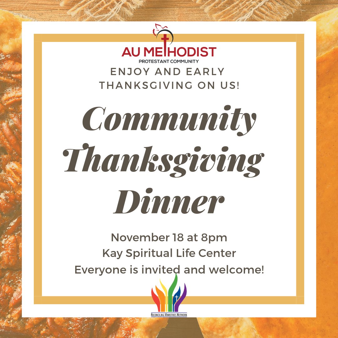 aumethodists's tweet photo. Come on over and bring friends! We have plenty! #freeturkey #aumethodists #earlythanksgiving https://t.co/5GrdjLoucx