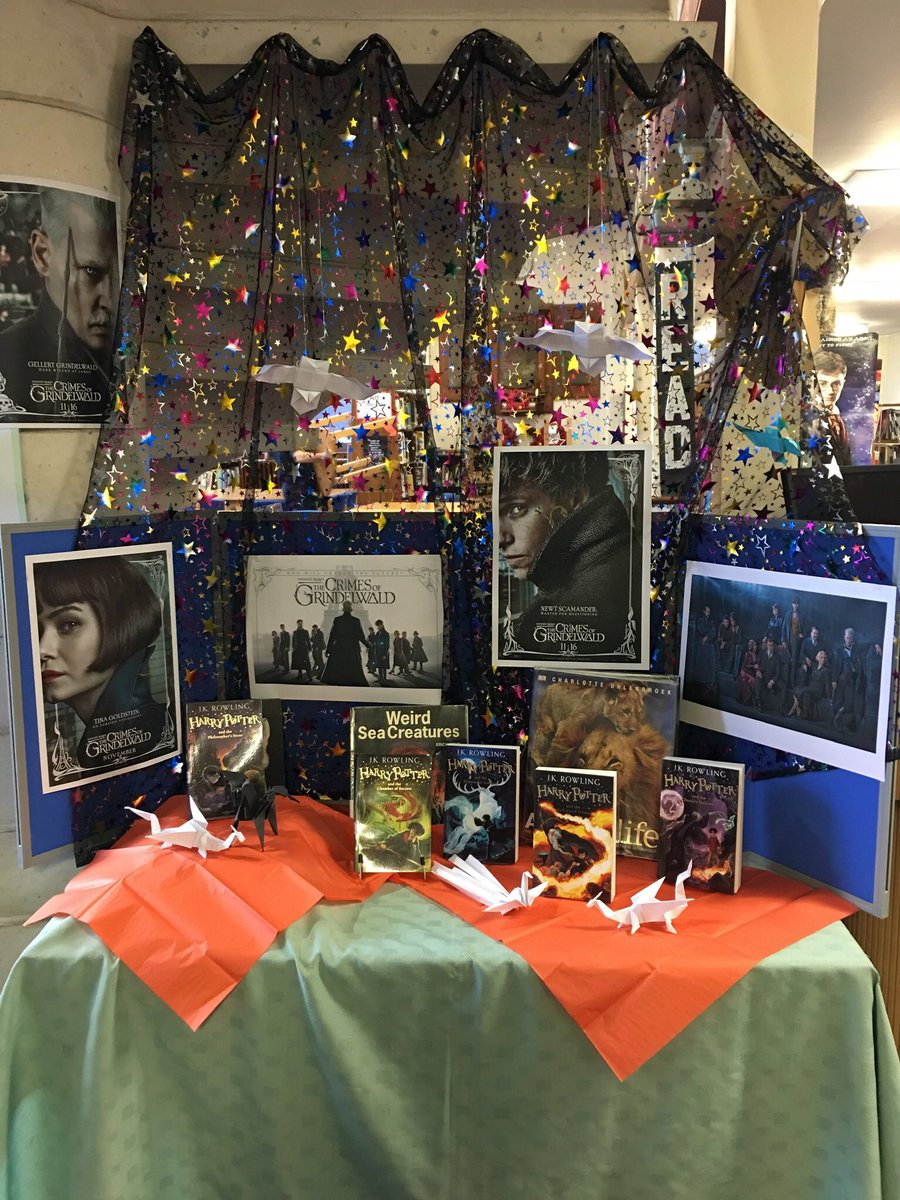 ripongslib's tweet photo. Have you seen it yet? #FantasticBeastsTheCrimesOfGrindelwald 
A few fantastic beasts in the library... @ripongslib @RiponGrammarSch #reading #literacy https://t.co/Z2Zk3SfB9y