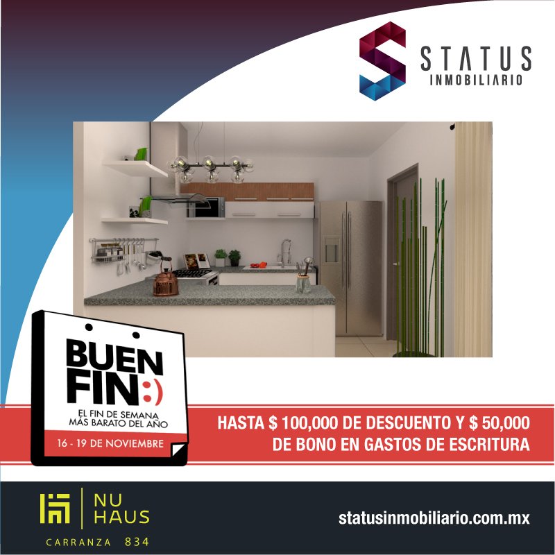 StatusInmuebles's tweet image. #StatusInmobiliario se une al #BuenFin para que adquieras tu casa, otorgándote  hasta $ 100,000.00 pesos de descuento.
Vive cada momento de emoción en conjunto con tu familia disfrutando de su película o programa favorito. #NuHaus 
statusinmobiliario.com.mx/nu-haus