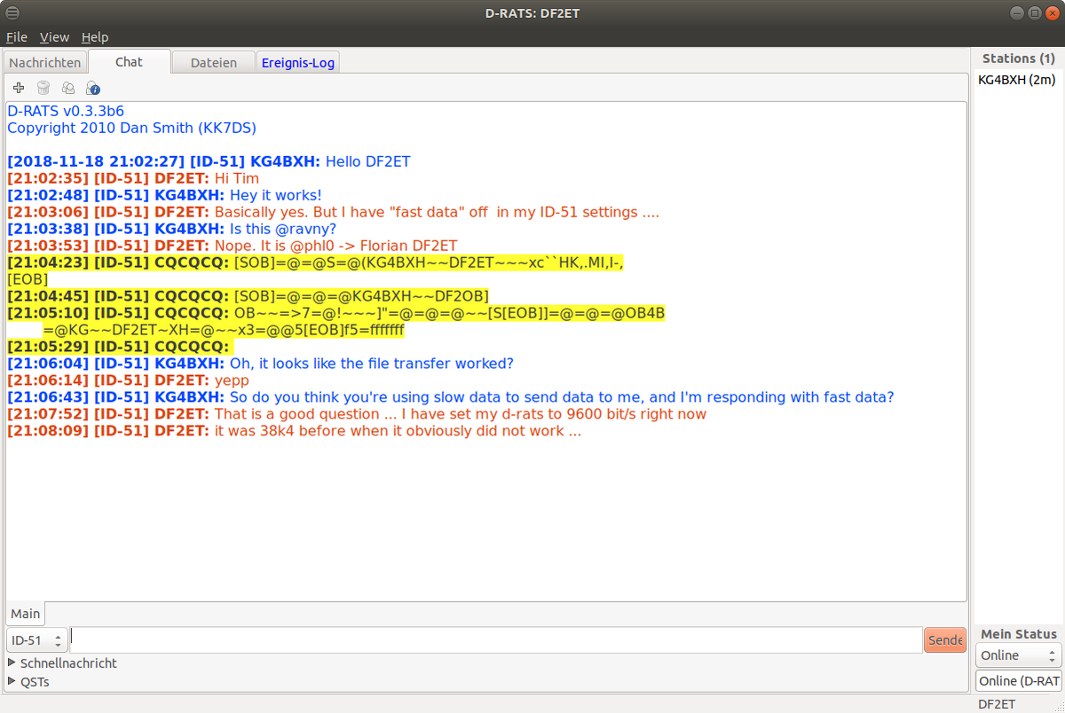flo_0_'s tweet image. Having a #drats QSO with KG4BXH.. #DStar #slowdata #MMDVM