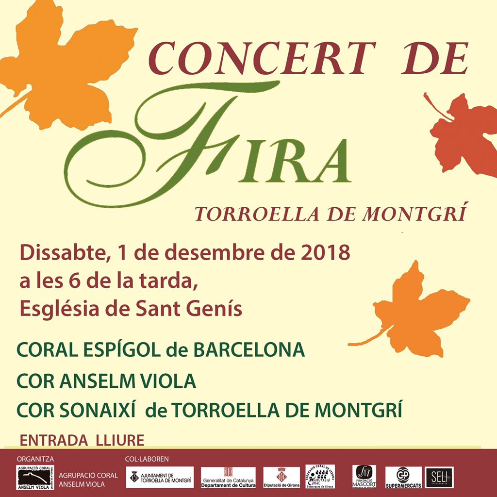 pitullos's tweet photo. Concert de Fira, compartirem aquest concert el Cor Sonaixí i el Cor Anselm Viola amb la @CoralEspigol de Barcelona que ens oferiran un repertori amb temes de Moustaki, Mikel Laboa, Martínez Valls i cançons d'arreu del món cantades en les llengües originals.
Us hi esperem!!! https://t.co/hvz2vCV0PQ