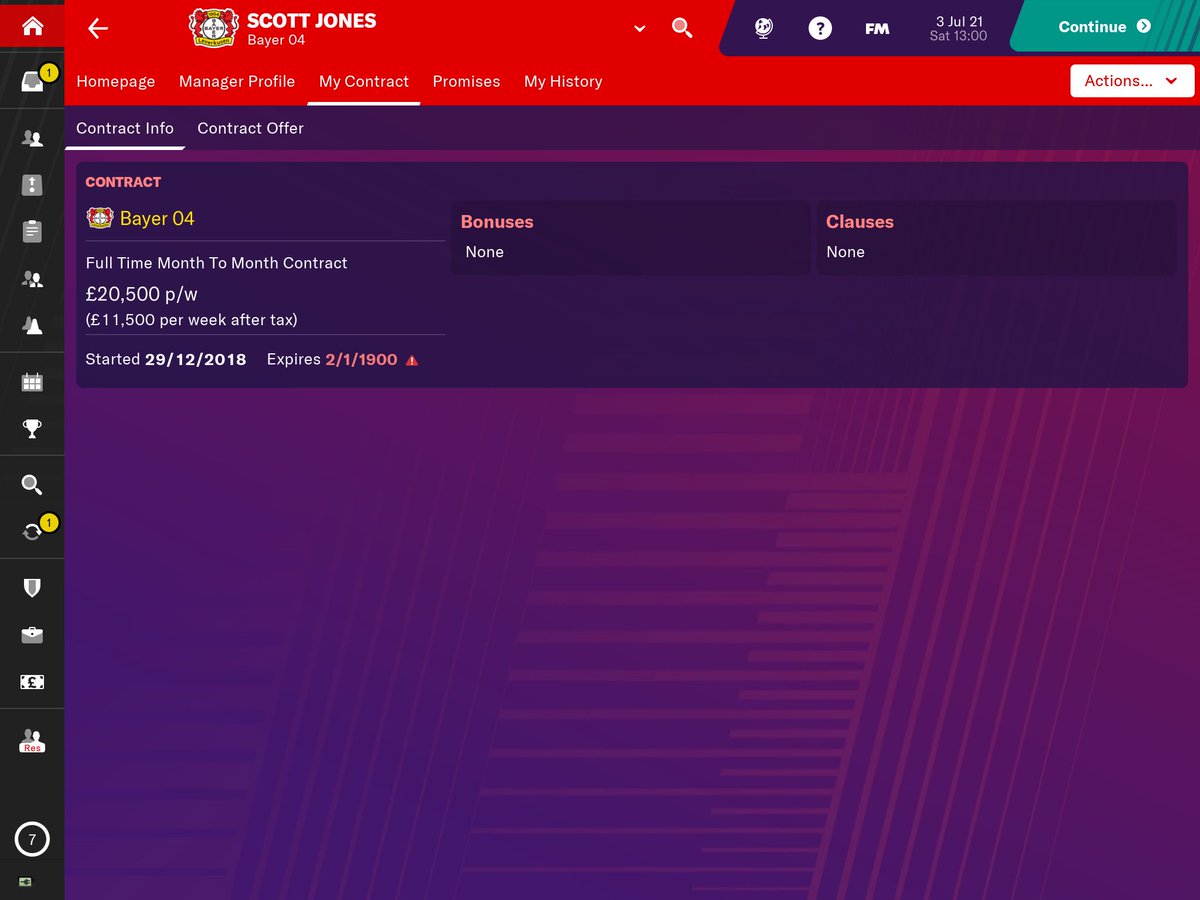 ScottJones1996's tweet image. Was waiting for my contract to run out then realised.. #FMProblems @TheFMProblems @FootballManager