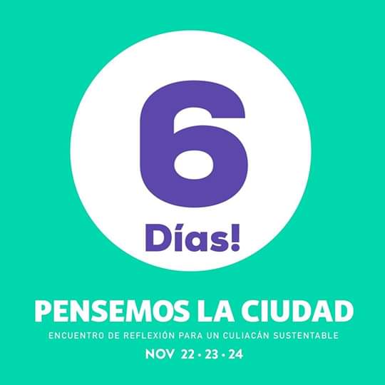 RedPazMXSinaloa's tweet photo. ¡Solo faltan 6 días!
¡Te esperamos!
#pensemoslaciudad https://t.co/sVUMvp9J7O