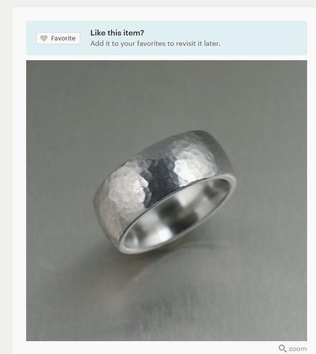 Designer 9mm Hammered Domed Stainless Comfort Fit Mens Ring Featured by #Etsy #StackableRings #Glam etsy.com/listing/168879…