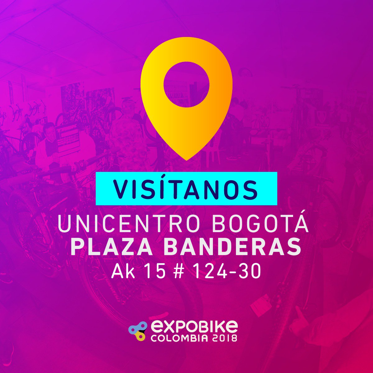 ExpoBikeCol's tweet photo. Si eres apasionado a la Bici, no te quedes sin visitar #ExpoBike hoy hasta las 7 pm https://t.co/AaUE9CXH9B