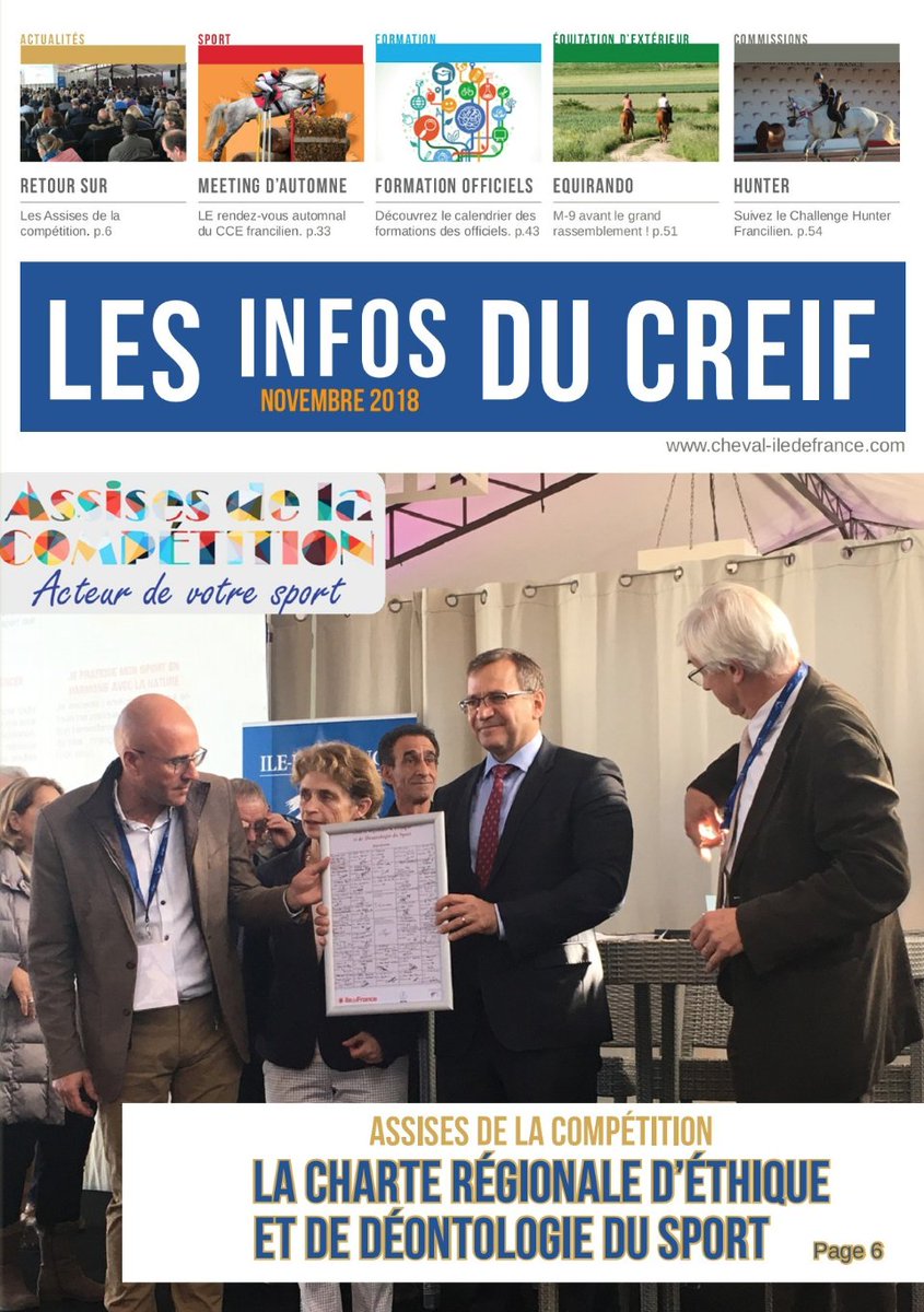 [NEWS Novembre 2018] Toutes les infos du <a href="/Cheval_IdF/">CREIF</a> !
📥Au programme : lancement d'un nouveau concours baptisé ID'CREIF et compte à rebours avant le <a href="/SalonduCheval/">Salon du Cheval de Paris</a> de Paris le 24 novembre !
📃 À retrouver ici --> online.fliphtml5.com/kqvi/goii/#p=14
Made by <a href="/AnchorEqui/">Anchor Equitation</a> #CREIF #SDC2018