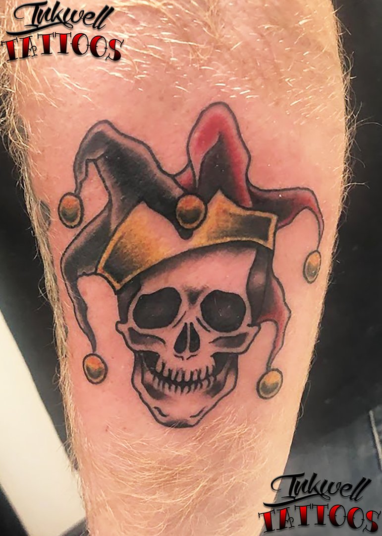 Drawing Joker Skull w Hearth for tattoo artist by tortyink  OurArtCorner