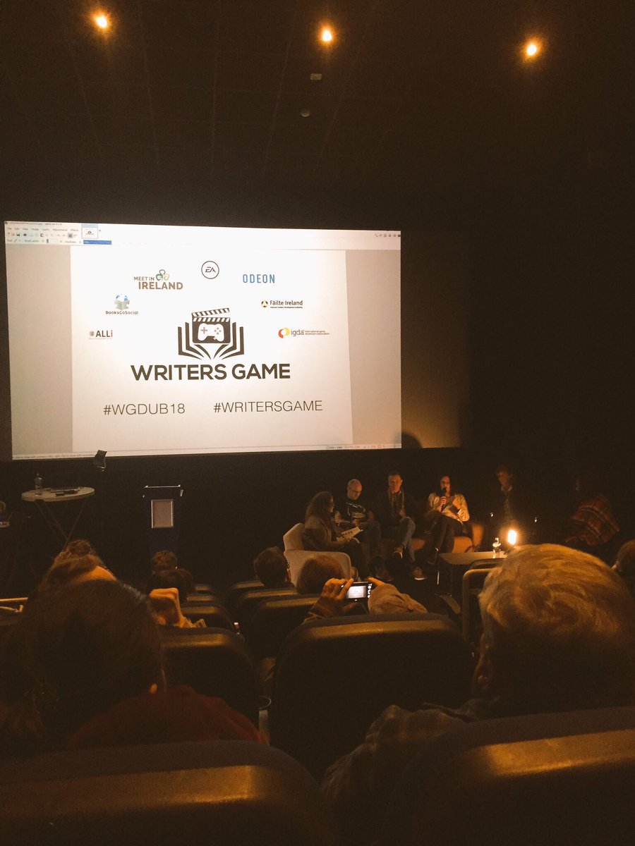 writersgame's tweet photo. Closing with a panel discussion, special guests @daltonjoseph and @jilliangodsil, delving into blockchain and cryptocurrency, business, book sales, and mixing creativity with entrepreneurship. Getting ahead of the Writers’ Game. #WGDUB18 #writersgame https://t.co/6mEOVsIzgj