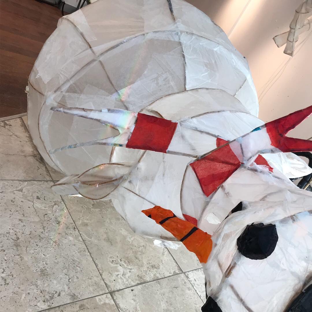 Lovely to see the care that goes into fixing and updating the large feature builds by our artist Imogen <a href="/magpiesnmoons/">magpiesandmoonbeams</a> We would like to THANK #LuxfordsWeybridge who store our feature builds year after year! #storage #teamwork