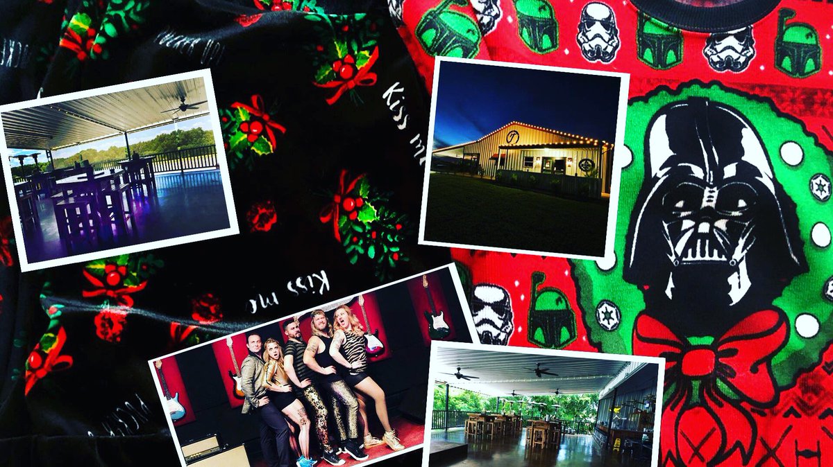 JukeboxVandals's tweet photo. #Lampasas, we’re coming back to ya, baby! Join us at #Toupsies Saturday, December 15th for a fun night showing off your best #uglysweater. Show starts at 9pm and ugliest sweater wins $200!!! #jukeboxvandals #uglysweaterparty https://t.co/QJCanldQee