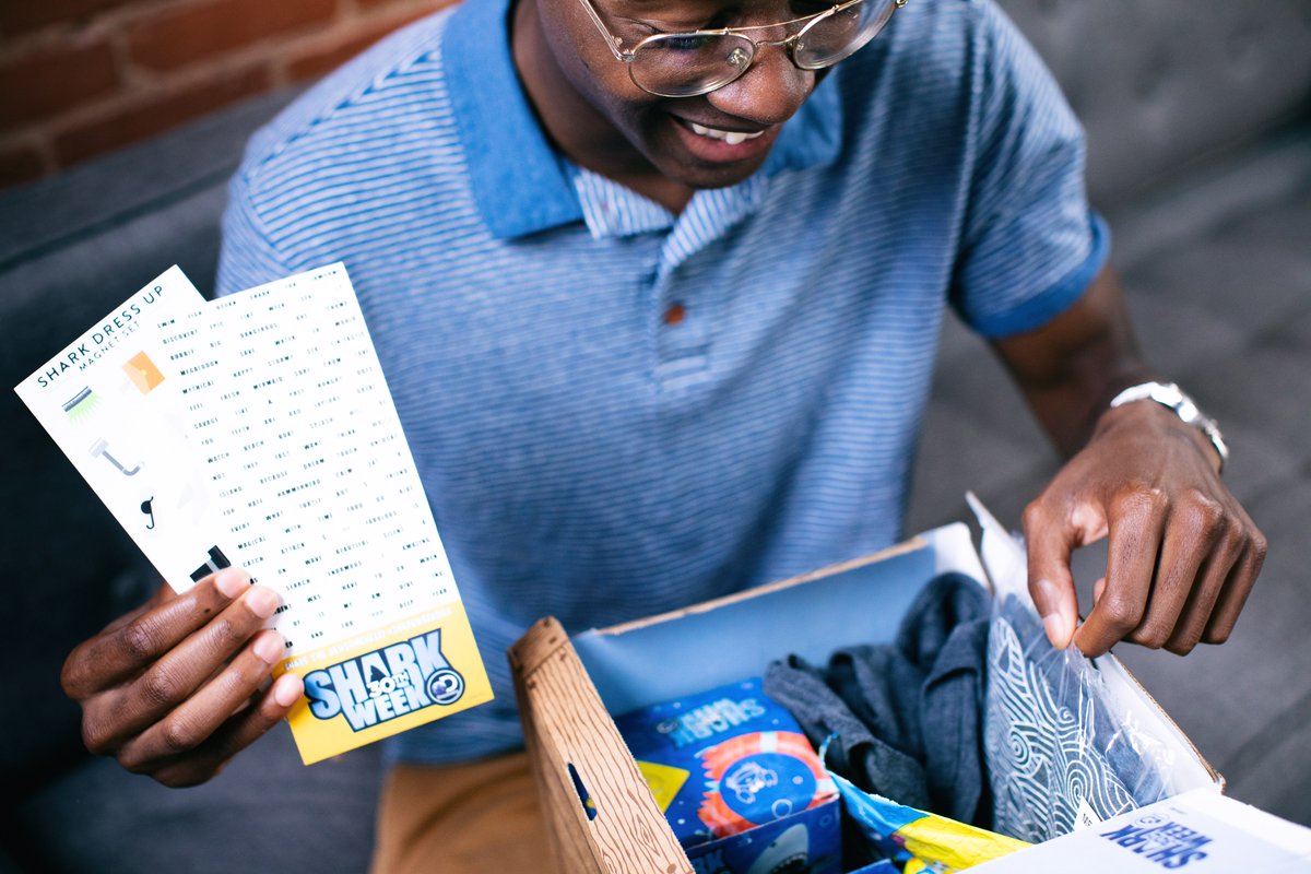 theSharkWeekBox's tweet image. What's better than gifting a Shark Week box this holiday season? Giving one and getting one for yourself! Snag your second Shark Week™ Box for $9.60 with this link: shrkbx.com/2BekgId