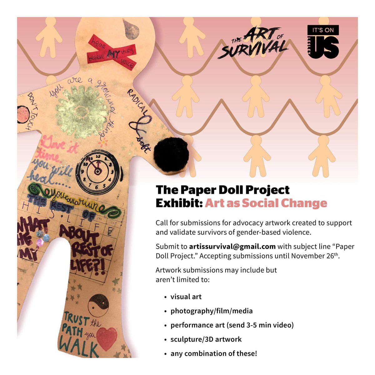 itsonuslesley's tweet photo. Just another 8 days to submit your art to the #PaperDollProject's upcoming gallery! https://t.co/qnGXITuYQv
