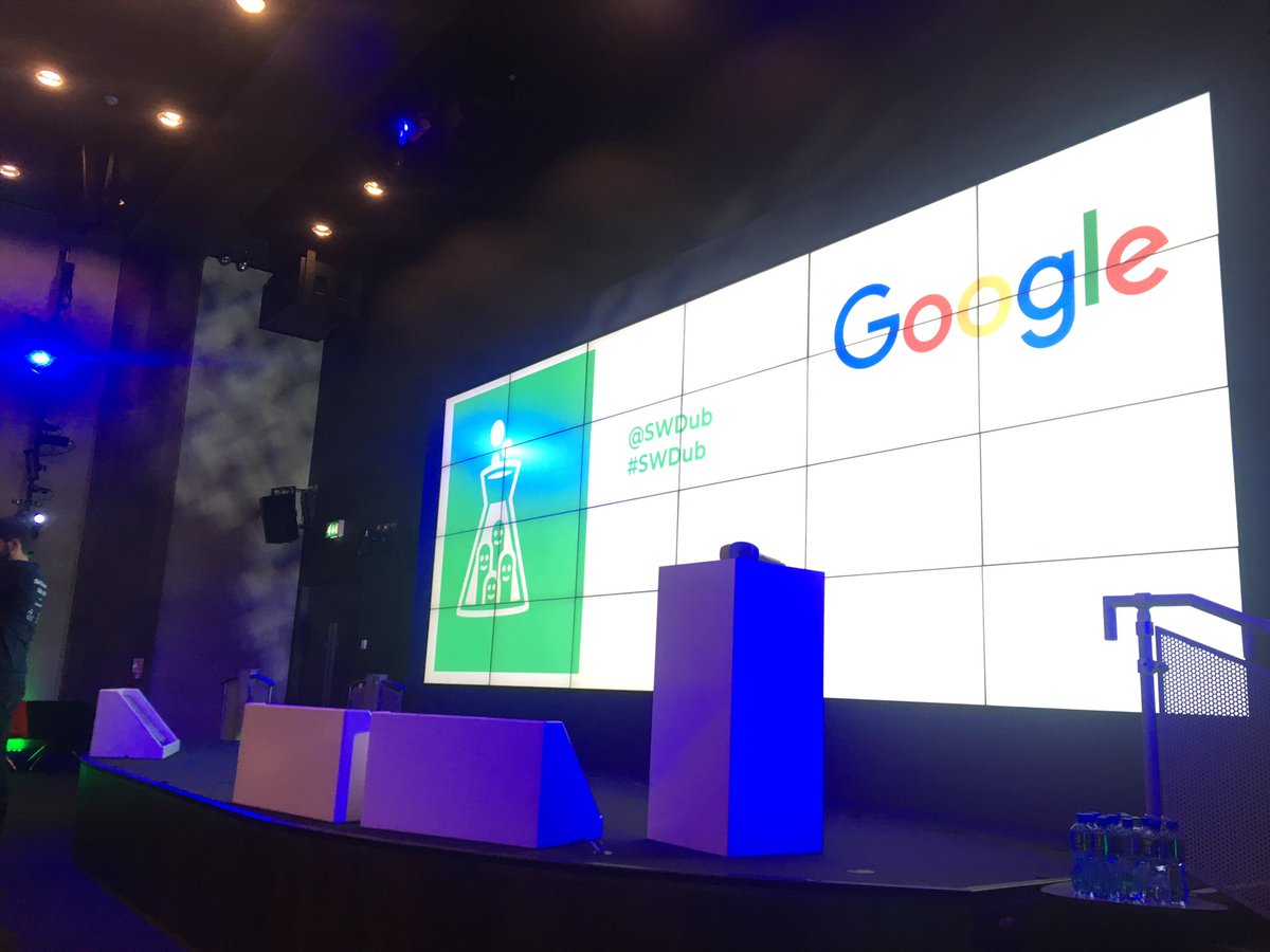 ChloeHealy14's tweet photo. Final pitches are about to kick off here in @Google for @SWDub 💫 https://t.co/NALW8TffQL