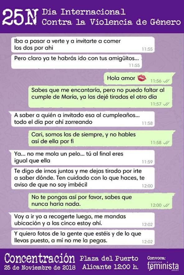 JessicaFillol's tweet photo. Los carteles de la Plataforma Feminista de Alicante con motivo del día internacional contra la violencia de género son una de las mejores campañas que he visto en mucho tiempo. https://t.co/SRcusoxirL