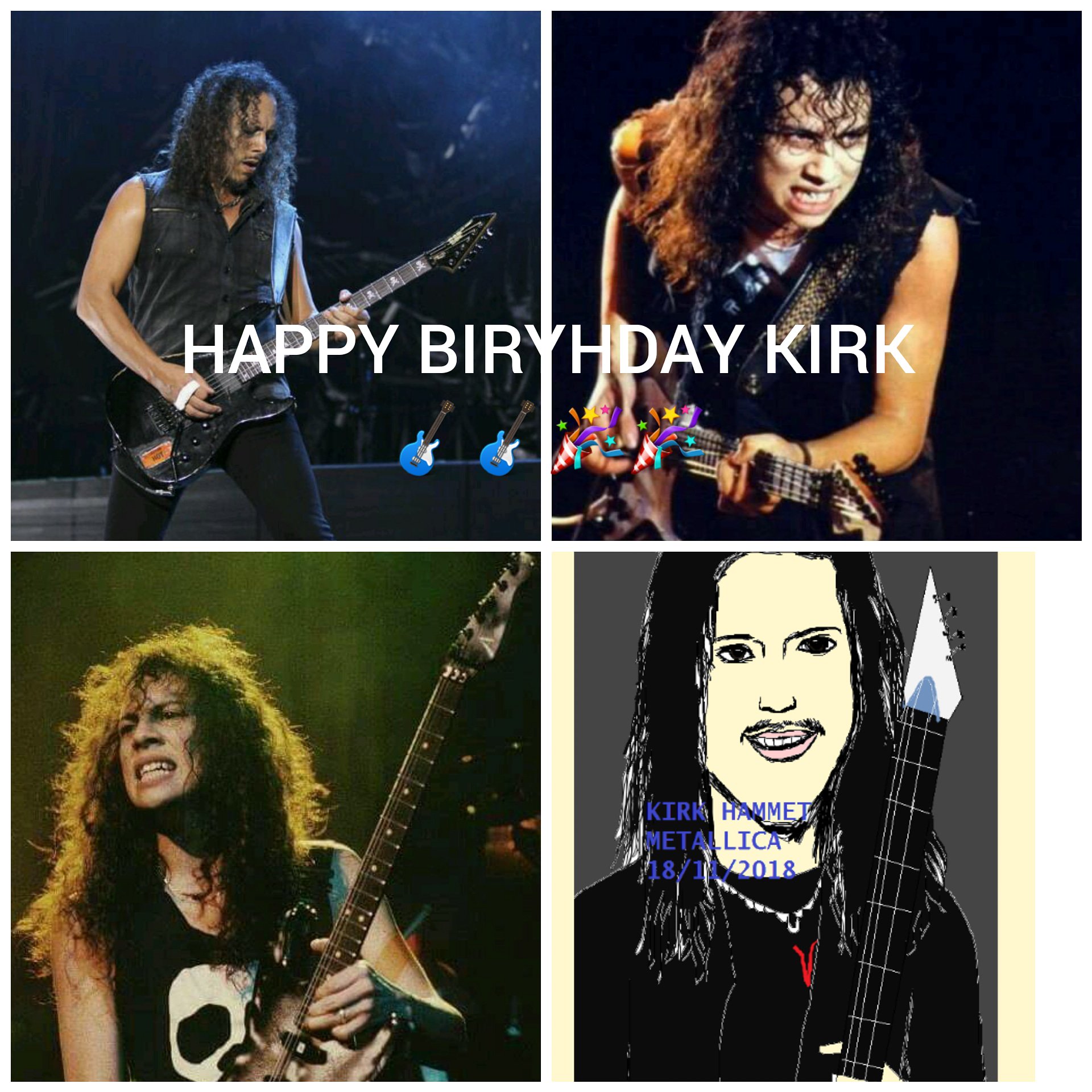  Happy birthday Kirk Hammett       wish u the best 