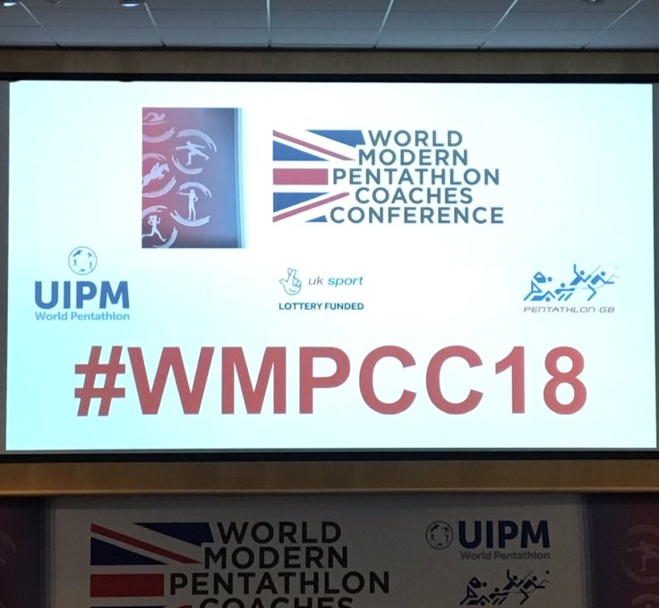 James_Wild94's tweet photo. Extremely good weekend at the World Modern Pentathlon Coaching Conference in Manchester. Some great speakers and valuable knowledge being shared throughout. Plus it’s always great to catch up the the Pent squad! #WMPCC18 https://t.co/6X9wUcGUHS
