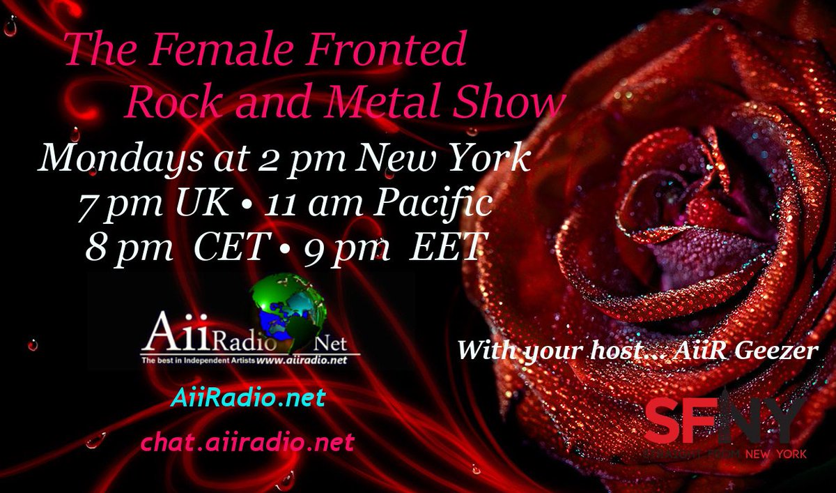 #AiiR
Nov 19th at 2pm New York • 7pm UK
#Premier: #GingerRed+
<a href="/Secret_Rule/">Secret Rule</a>,<a href="/Karnataka/">KARNATAKA</a>,<a href="/Kalidia_band/">Kalidia</a>,<a href="/sinheresy/">Sinheresy</a>,<a href="/Lion_Twin/">Li Liontwin</a>,<a href="/_Akoma_/">AKOMA</a>,<a href="/DerechoTheBand/">Derecho</a>,@leatherleone,<a href="/Iconiceyerock/">Iconic Eye</a>,<a href="/BandPokerface/">Pokerface Official</a>,<a href="/MaterDea1/">MaterDea</a>,<a href="/nightclubband/">NIGHT CLUB</a>,<a href="/NovacrowBand/">Novacrow</a>,@kaleidoband,<a href="/lyriaband/">Lyria Band</a>,<a href="/official_ONCE/">ONCE</a>+more! 👊