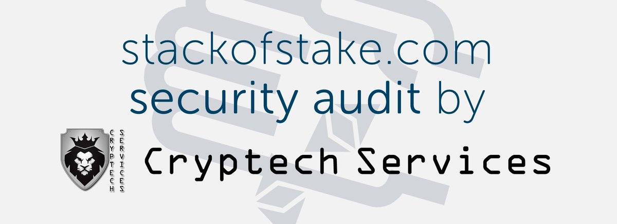 stackofstake's tweet photo. The #security of https://t.co/pTaN10zDVx has been audited by Cryptech Services. Their speciallist has checked our service with 40+ manual and automatic tests. The overall result is - GOOD. #Audit summary: https://t.co/F62FpkxYAg https://t.co/WaYAIIT8eP