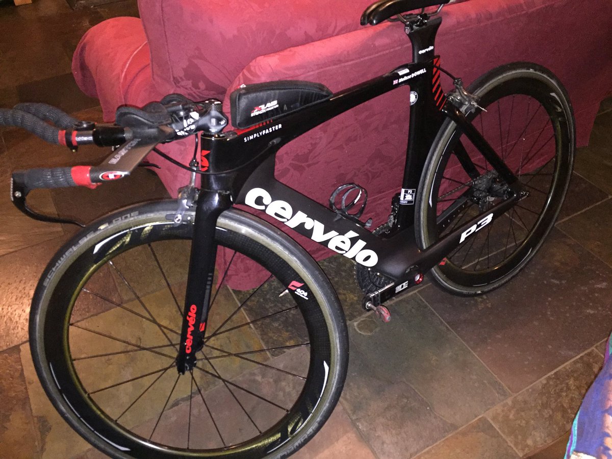 Continuing winter sea swimming and wanting to look after my new bike , they both have semi permanent places at home . Good job I’ve a tolerant spouse #triathletehouse