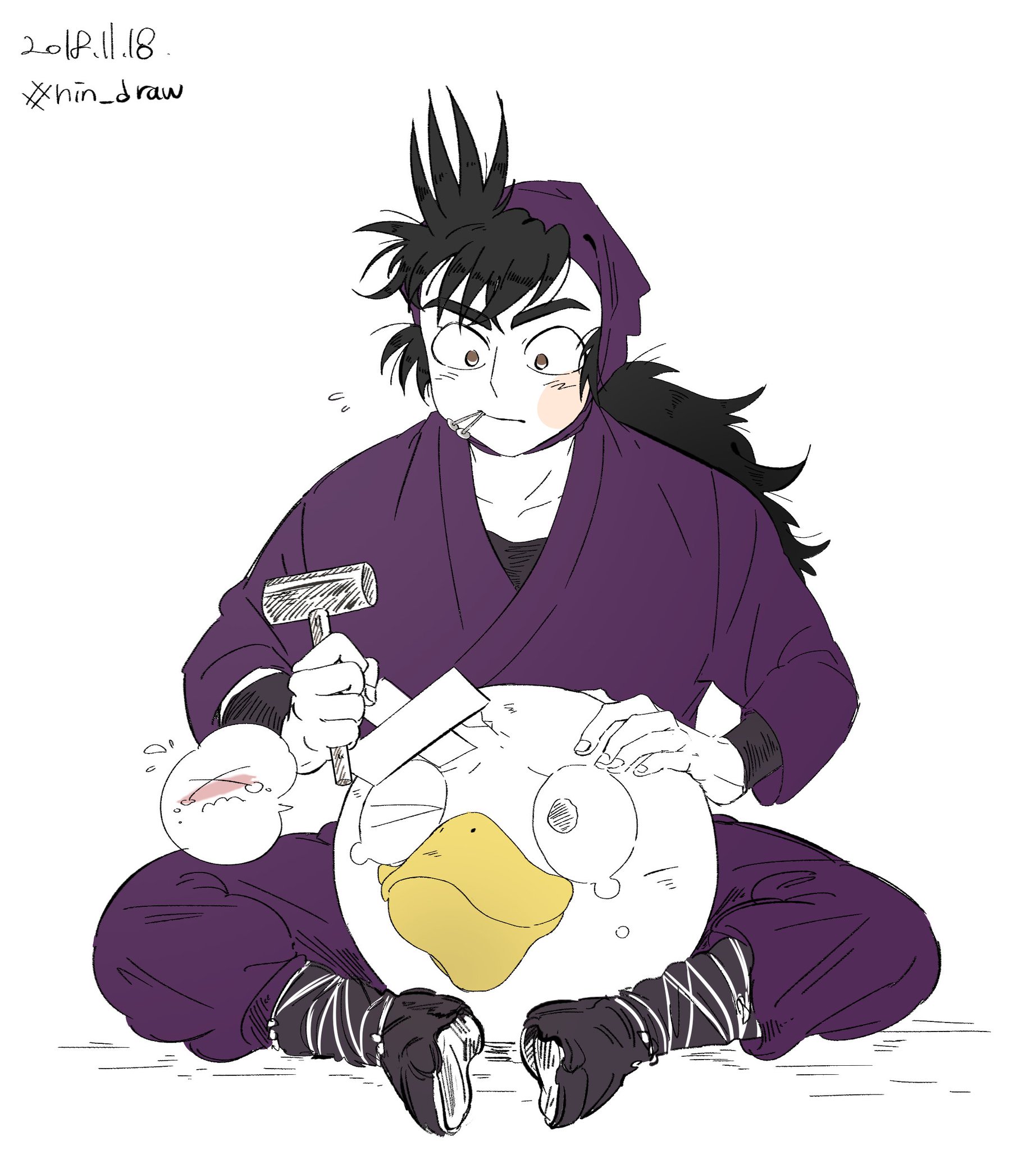 ﾆｮﾝｸﾞﾘ Nin Draw 浜守一郎 색칠 덜된거 발견해서 빛삭후 재업 ㅠㅠ