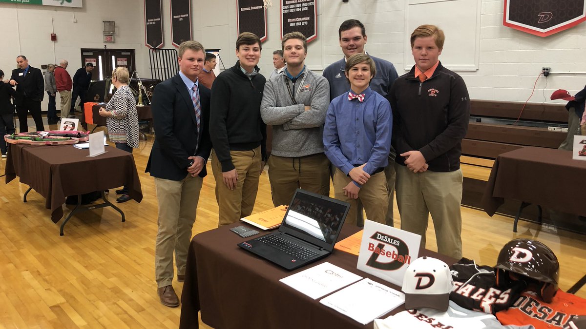 DeSalesBBall's tweet photo. Come see our guys.  They will take you on a tour of our campus.  Open House 12-3 https://t.co/Rb6Is0uQ4x