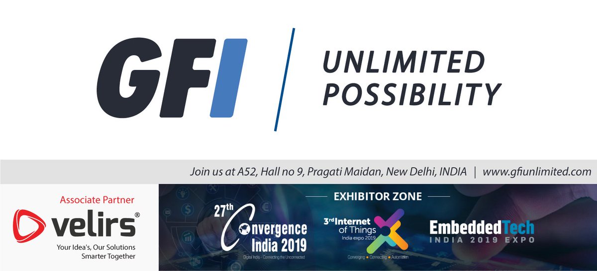 velirsone's tweet photo. Explore the Possibility of #GFIUnlimted
Visit us at #A52, Hall no 9, at Convergence India 2019 on January 29, 30, and 31. #GFISoftware, #KERIO, #EXINDA, #VELIRS, #cybersecurity, #firewalls, #mail, #securityawareness https://t.co/R6PWFd5iEW