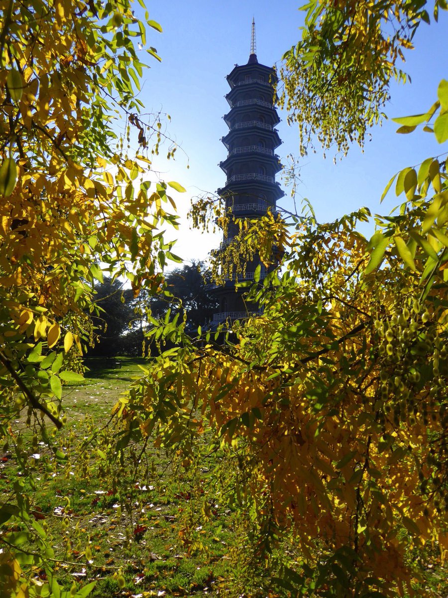Lynniewest's tweet photo. #autumn #pagoda @kewgardens https://t.co/SPInAXagGE