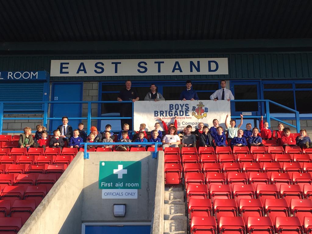 8thStirlingBB's tweet photo. What a day we had at Forthbank Stadium! Our boys thoroughly enjoyed sitting in each of the 2,500 seats.

It was great to work in partnership with @Stirling_Albion. Thanks to @forthbank_news (Stuart Brown) for giving us a tour and being so accommodating. Total raised tbc. https://t.co/90Dsj2zDbJ