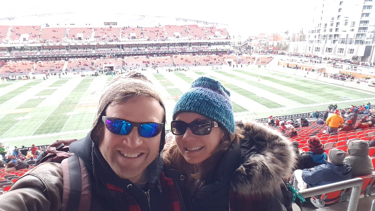 OnGuardForThee's tweet photo. Me and @TheQuietSpeaker at the game - Go #Redblacks!!!! #RNation #PlaidUp https://t.co/k8JEng5at0