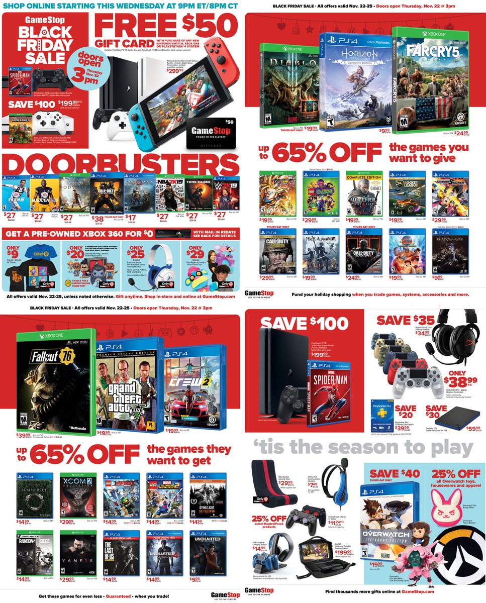 ps4 gamestop black friday 2018