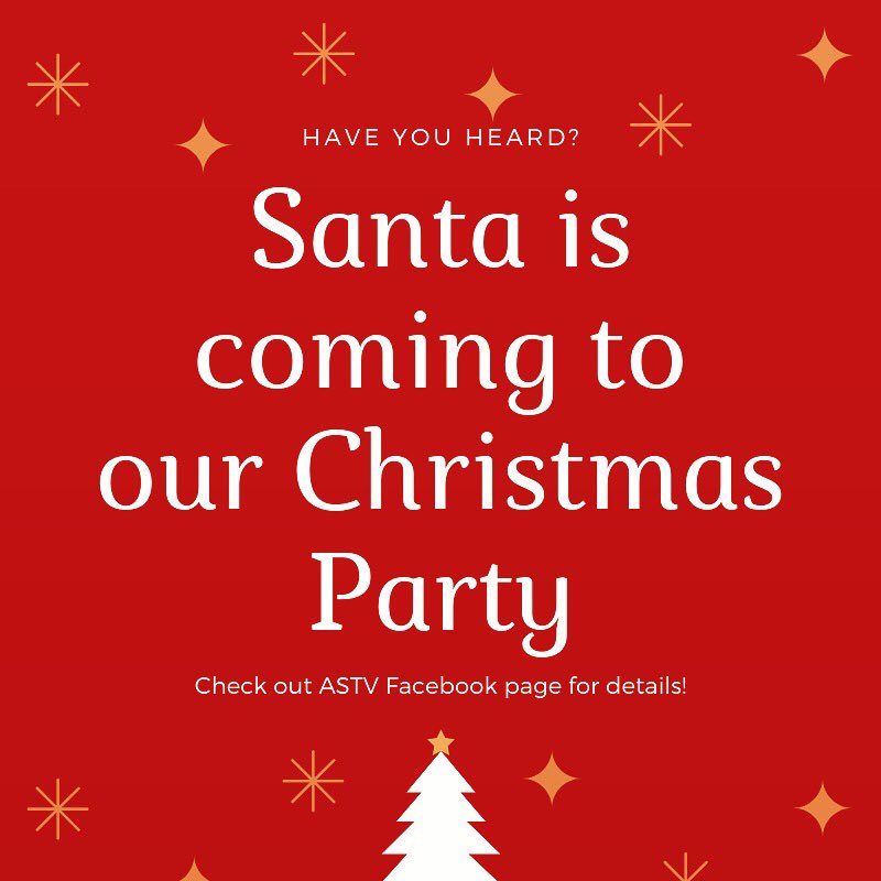 Families and friends come and join our Christmas party! See our Facebook page or visit asatvc.org to find out more!