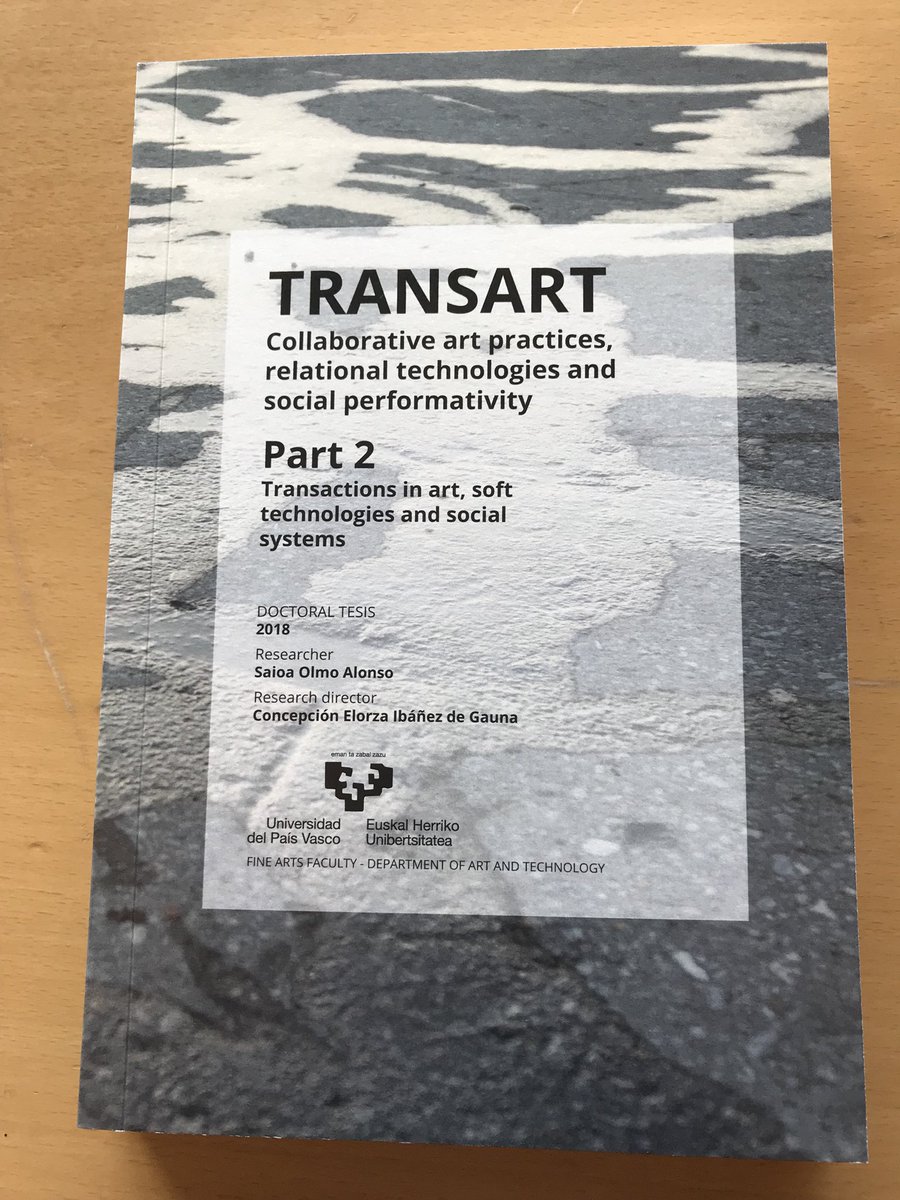 Saioa Olmo ha defendido la Tesis Doctoral titulada Transarte dobre experiencias de arte colaborativo