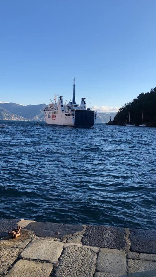 GenovaMetropoli's tweet photo. #SP227 di #Portofino: Oggi arrivati nel borgo tramite traghetto i primi mezzi che opereranno da terra per il ripristino del collegamento con Santa Margherita Ligure. Massimo impegno per rispettare gli ambiziosi tempi previsti. #viabilità @fsenarega @GenovaMetropoli https://t.co/KbbbvV9M53