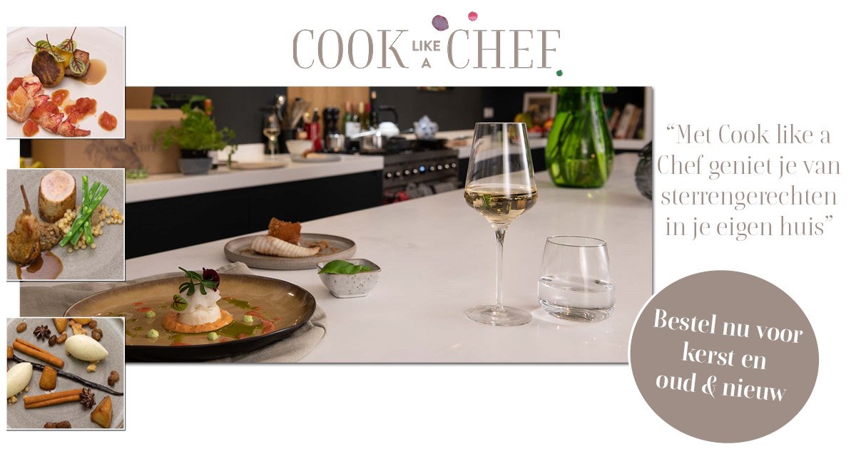 Vanaf 19 november te bestellen: (bijna) ready to serve menu's van topchefs in je eigen keuken bezorgd: zo fijn kan koken zijn!
#cooklikeachef