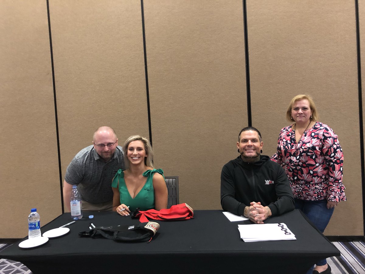 mrssportsshow's tweet photo. Met @MsCharlotteWWE and @JEFFHARDYBRAND with @summittsports76 https://t.co/SZKxHtZH5U