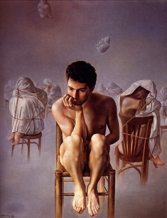 Outsider_S1's tweet image. تصارح صديقك فـ تخسره، تصارح اهلك فـ يتبرأون منك، تصارح حبيبك فٰـ يهجرك، تصارح رجل الدين فـ يكفرك، تصارح السلطة فـ تسجنك ..
فماذا نفعل هنا؟
نرتدي الاقنعة ونستشرف ونخدع انفسنا ومن حولنا ونقول لهم ما يريدون سماعه، حتى نشعر بالانتماء الوهمي في مجتمع لا يقبلك الا مُزيفاً.
اوتسايدر