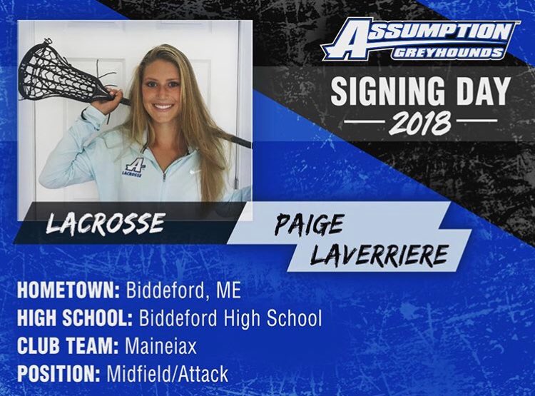 Adding our last member to the Class of 2023, Paige Laverriere!! Paige is also going to be a member of the @ACgreyhoundsFH team!! #twosportathlete