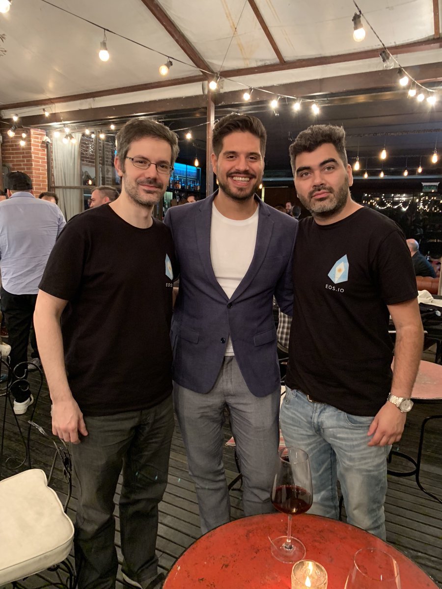 eosargentina's tweet photo. With our friend Alberto from @eosvenezuela, in the launch of https://t.co/KmSgbc7qgM - The news platform built for EOS! 
#eosio #eos #blockchain #eosreport https://t.co/0G1WAsWDPr