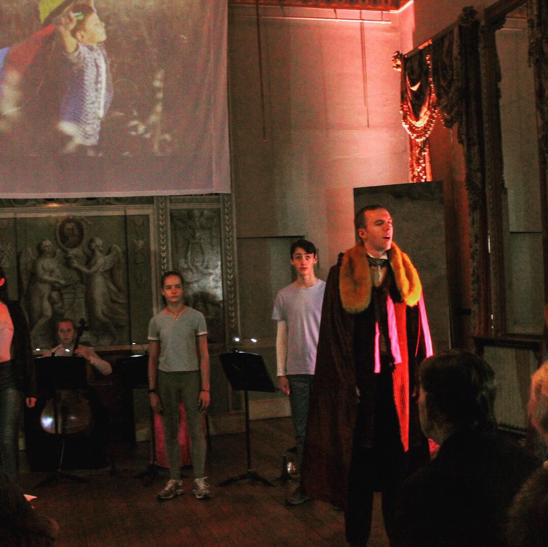 FeelgoodTheatre's tweet photo. Amazing preview of Manchester Peace Song Cycle in #Heatonhall. Feelgood founder Caroline Clegg presented rights to 10 songs formally to people of #MANCHESTER via Lord Mayor royalties going to @4EVERManchester buy tickets for premiere https://t.co/MOhldpv4Gd https://t.co/rvpGE9ZlDc