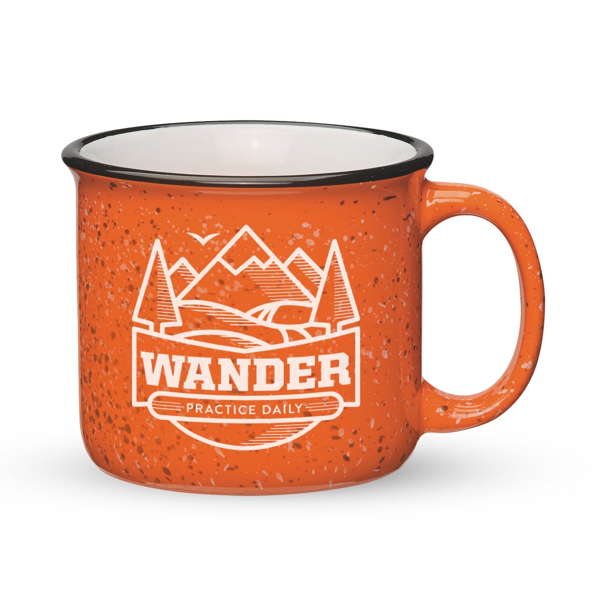 Practice_Daily's tweet image. Officially SOLD OUT of our Wander camp mugs. If you missed out on one, don’t worry–they were so popular that we’re going to make more. And this time, they’ll feature a different color and illustration!