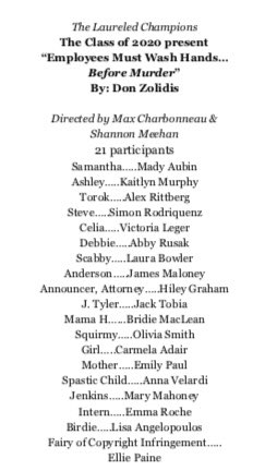 OakmontTheatre's tweet photo. Actors from the #Interclass18 Class of 2020 include: https://t.co/9FEI0SXy2B