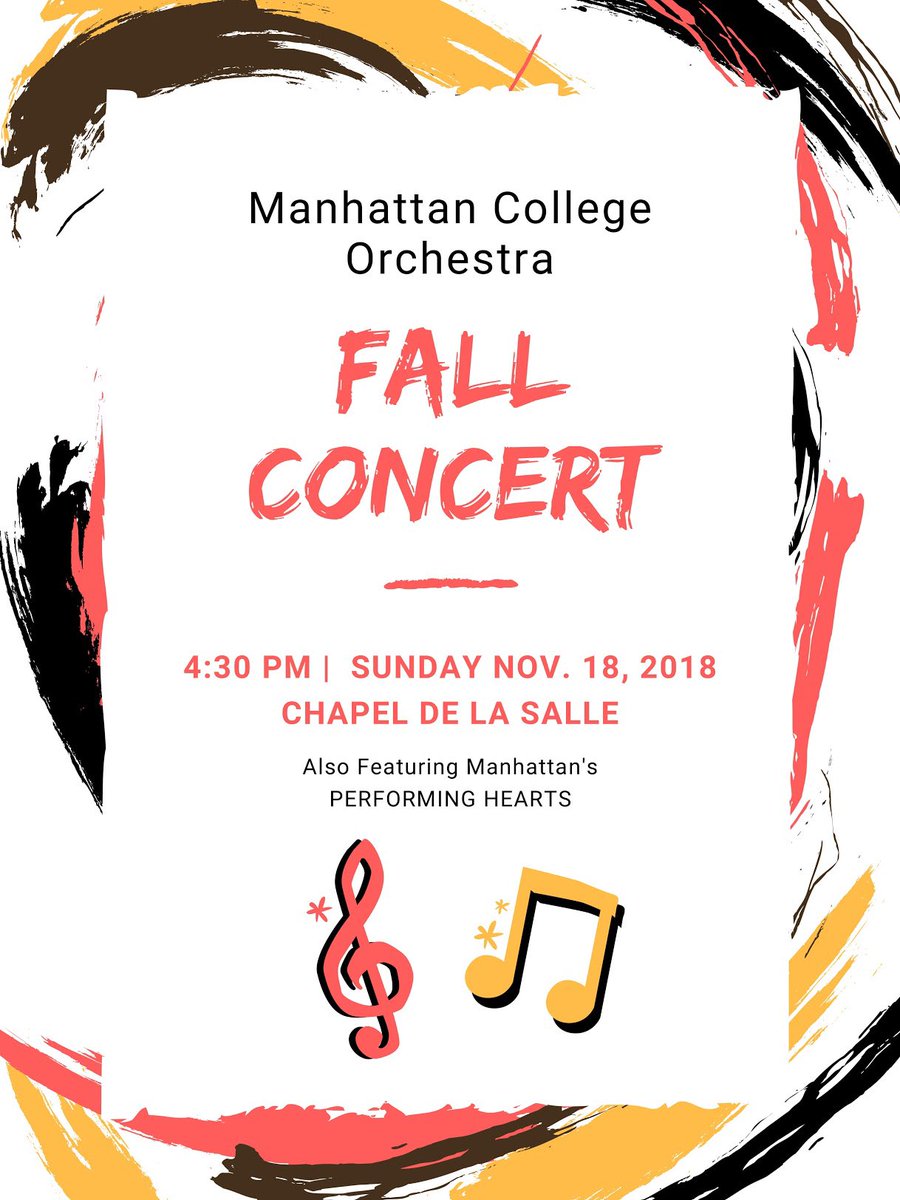 ManhattanColVPA's tweet photo. Come to our fall concert today at 4:30 in the chapel featuring the orchestra and Performing Hearts! https://t.co/uG0ji9YStr