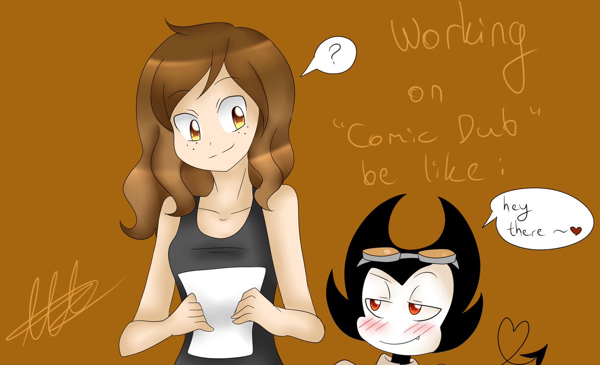 Before turning 19 , I wanted to draw myself with Bendy(even though I'm...