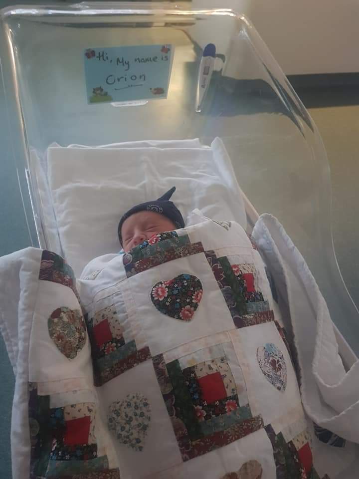 Accio_Bradley's tweet photo. I'd like you all to meet my baby Orion Arthur who was born on Saturday night via c-section due to complications. #ImAParent https://t.co/bGTLxFZZf4