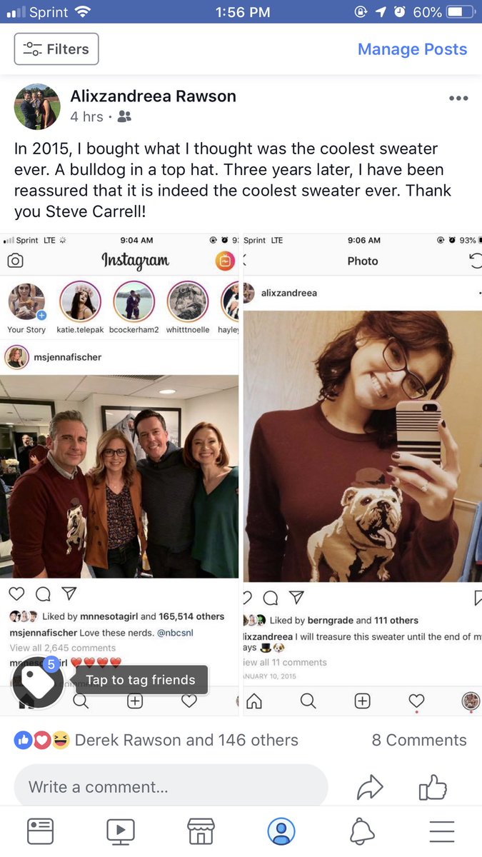 alixrawson's tweet photo. @SteveCarell please notice me and our matching bulldog sweaters 🐶🎩 https://t.co/iM6ENmMTI6