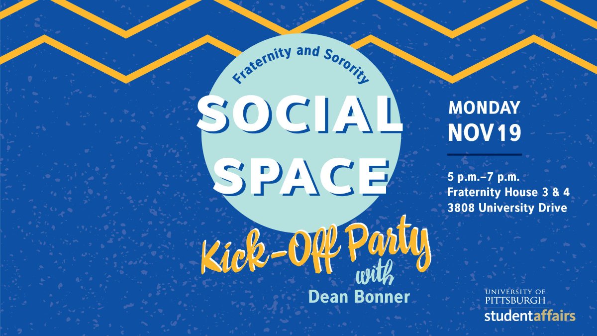 We hope to see you there at the Fraternity and Sorority Social Space Kick-Off Party tonight!