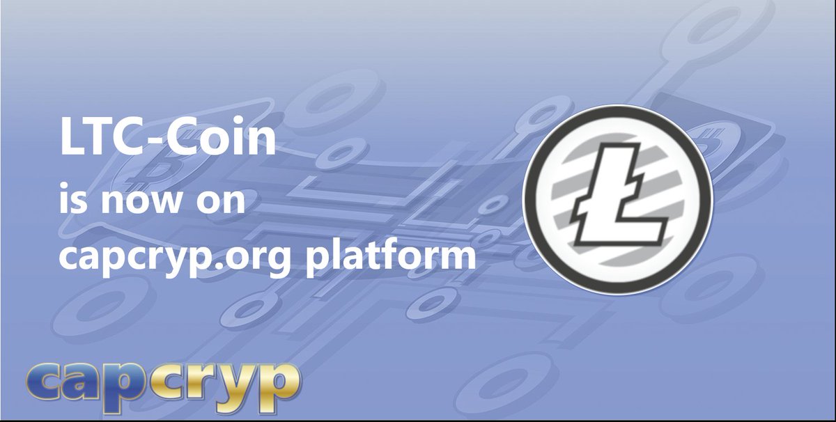 capcryp's tweet photo. Litecoin is listed on our exchange
https://t.co/NhD5pJjL9q
#capcryp #pyrcpac #pos #mn #LTC #litecoin https://t.co/gAFO4ZibdF