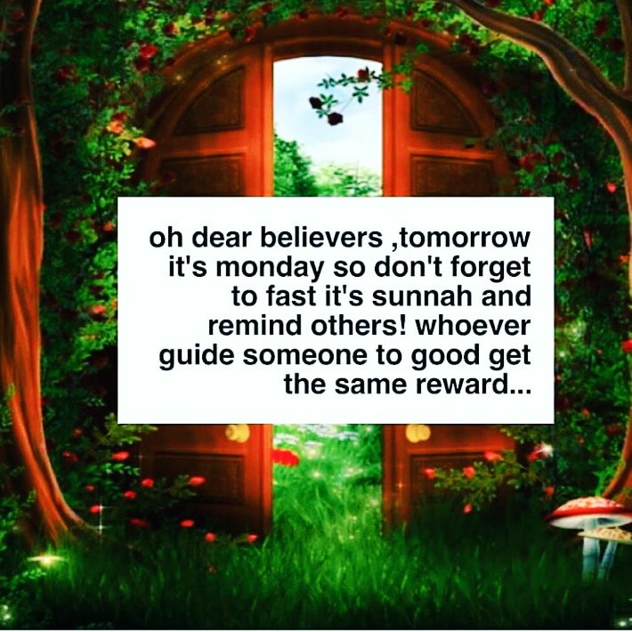 Tomorrow is Monday fast if you're able. 
And remind, for indeed, the reminder benefits the believers. Qur'an (51:55)