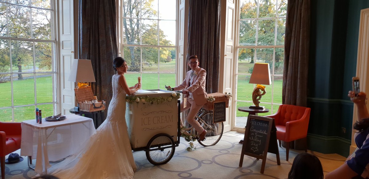 Congratulations to Mr &amp; Mrs Wong. Beautiful day at #Rudding Park

Why not visit our Facebook page @mmmicecream4u!

Visit our website mymagicalmoments.co.uk or call us on 07496364057 #mmmicecream4u #nostalgiatimes #Prosecco #Vintage #icecream