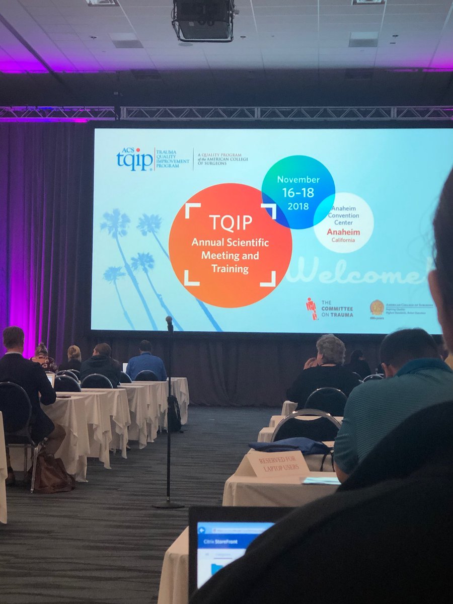 traumanurse84's tweet photo. What a great conference! Great speakers and valuable content. Truly inspiring. Worth the painful drive on the 405 and the 91. ;) #TQIP2018 # https://t.co/wLCounIp8U